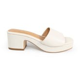 Sandalia de plataforma color blanco para mujer