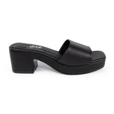 Sandalia de plataforma color negro para mujer