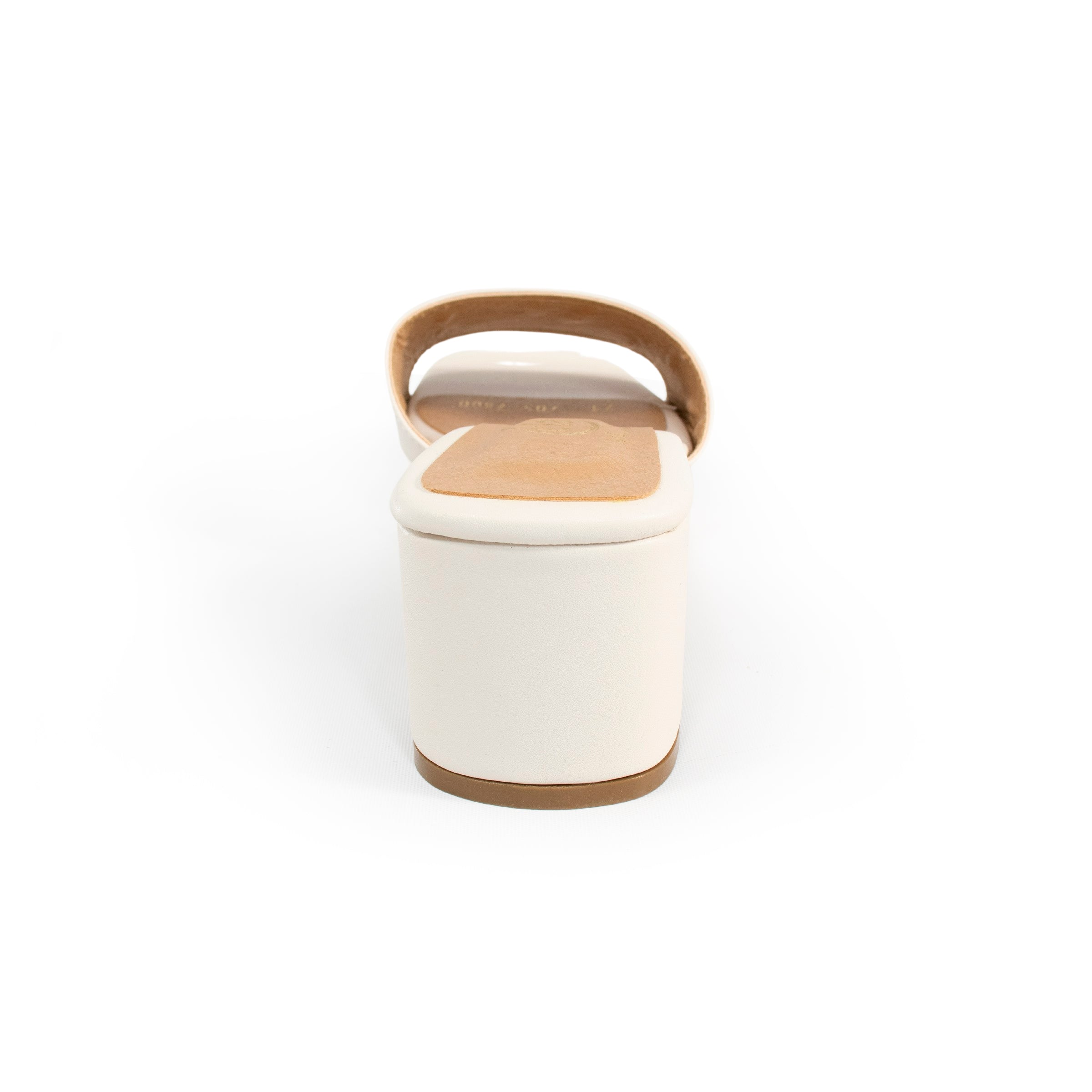 Sandalia de plataforma color blanco para mujer-Tacón