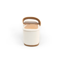 Sandalia de plataforma color blanco para mujer-Tacón