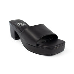 Sandalia de plataforma color negro para mujer-Perfil